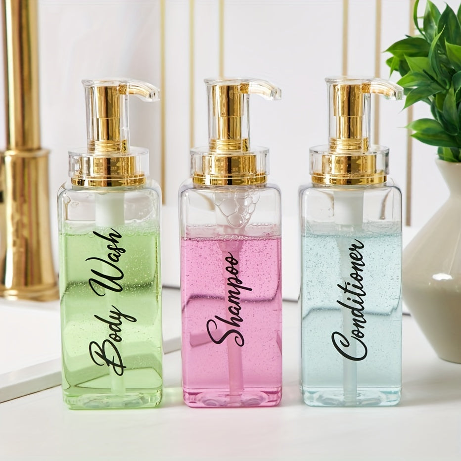 Dispensador de baño de 16 oz para jabón líquido, recipiente para loción, ideal para productos de baño