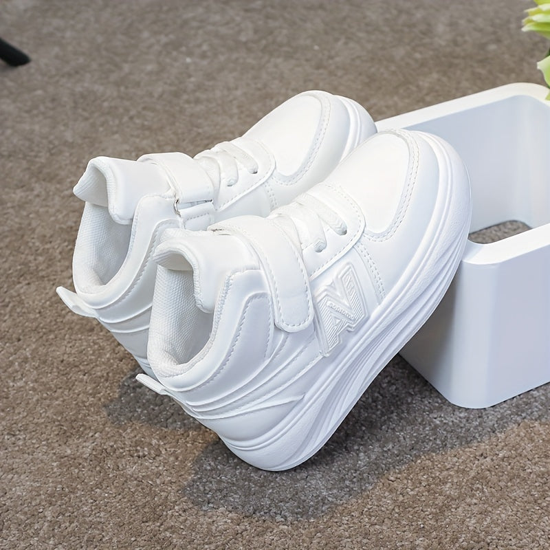 Kids Waterproof High-Top Sneakers with Round Toe and Easy Closure for Outdoor and Casual Wear