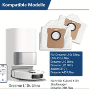 Set of 12 Replacement Dust Bags for Robot Vacuums Large 101oz Capacity Self-Emptying