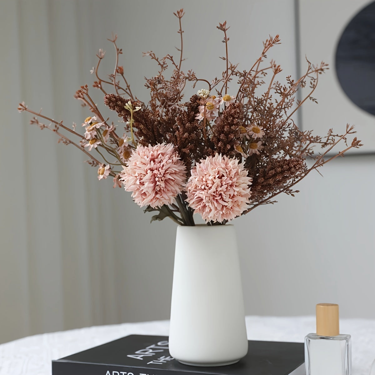 Single Chrysanthemum Flower Bouquet for Home Office Wedding Decor