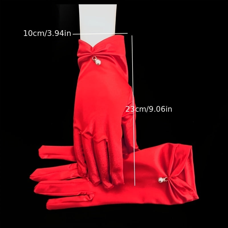 Satin Gloves for Weddings Formal Events Party Cosplay Bridal Accessories