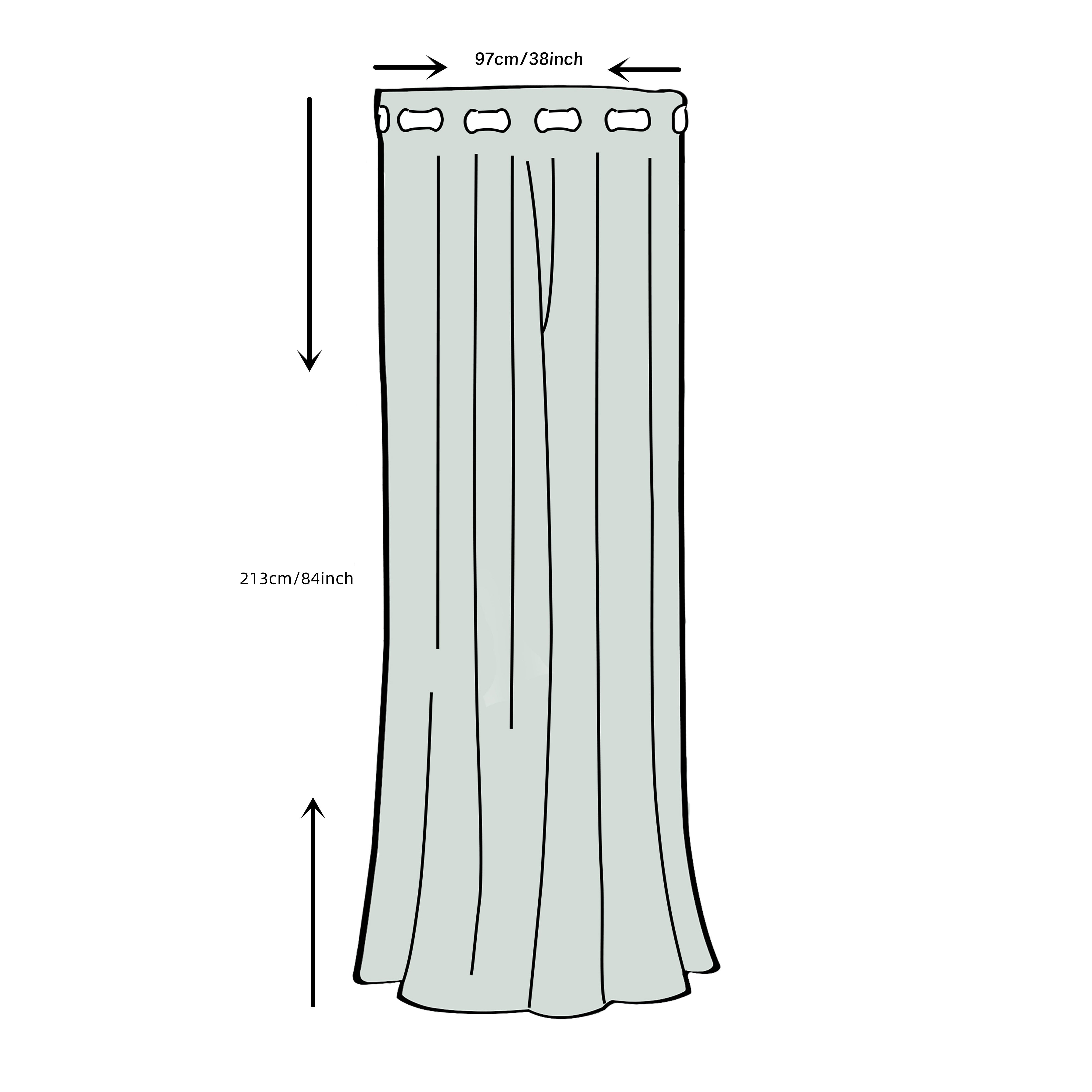 Silvery Rod Curtain for Heat Insulation and Blackout, Room Darkening, 1 Piece
