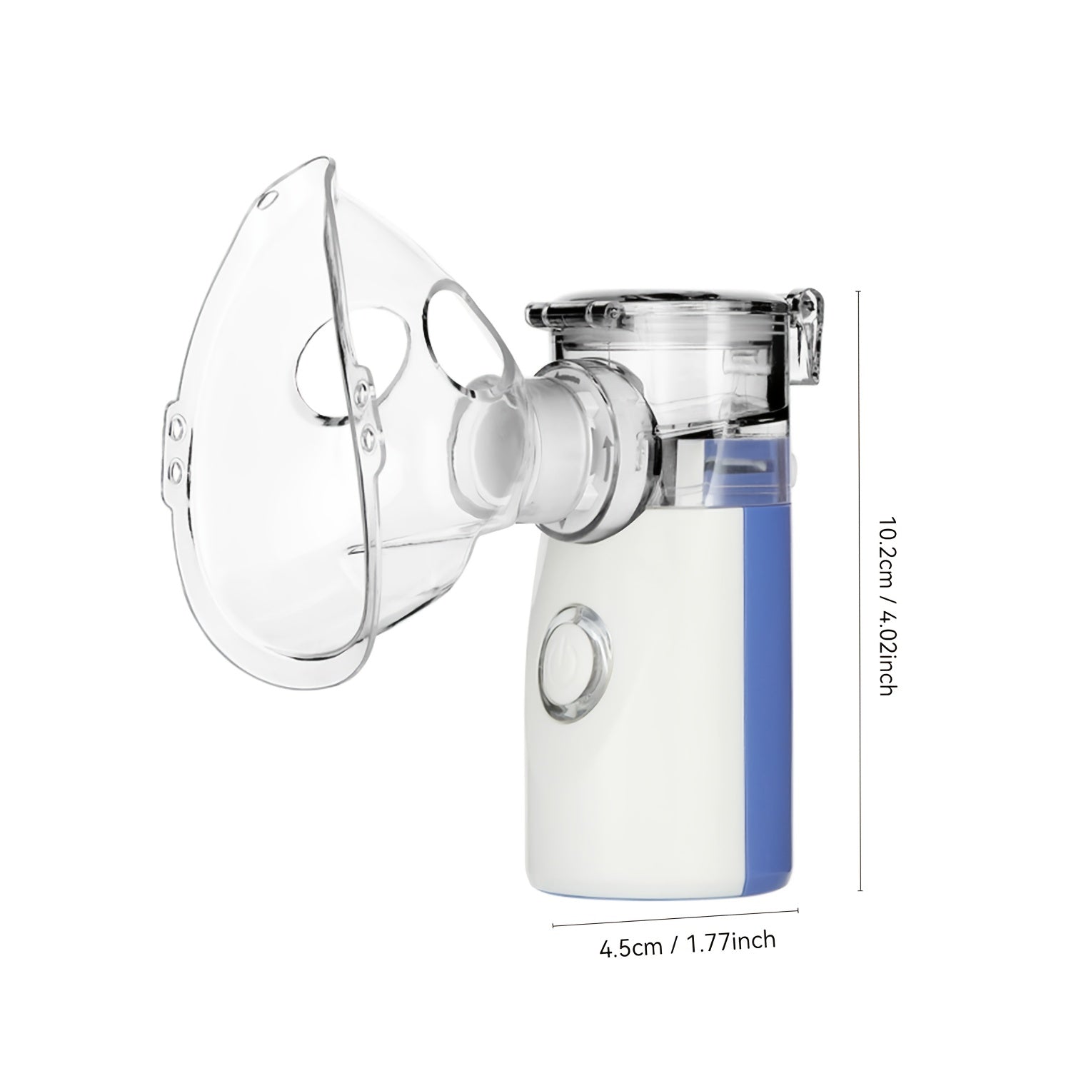 USB orqali zaryadlanadigan portativ yuz bug'latgich, chuqur tozalash va namlantirish uchun humidifier bilan. Bug' chiqarish nazorati bilan oq va ko'k dizayn. Uyda va sayohatda foydalanish uchun minimalist dizayn.