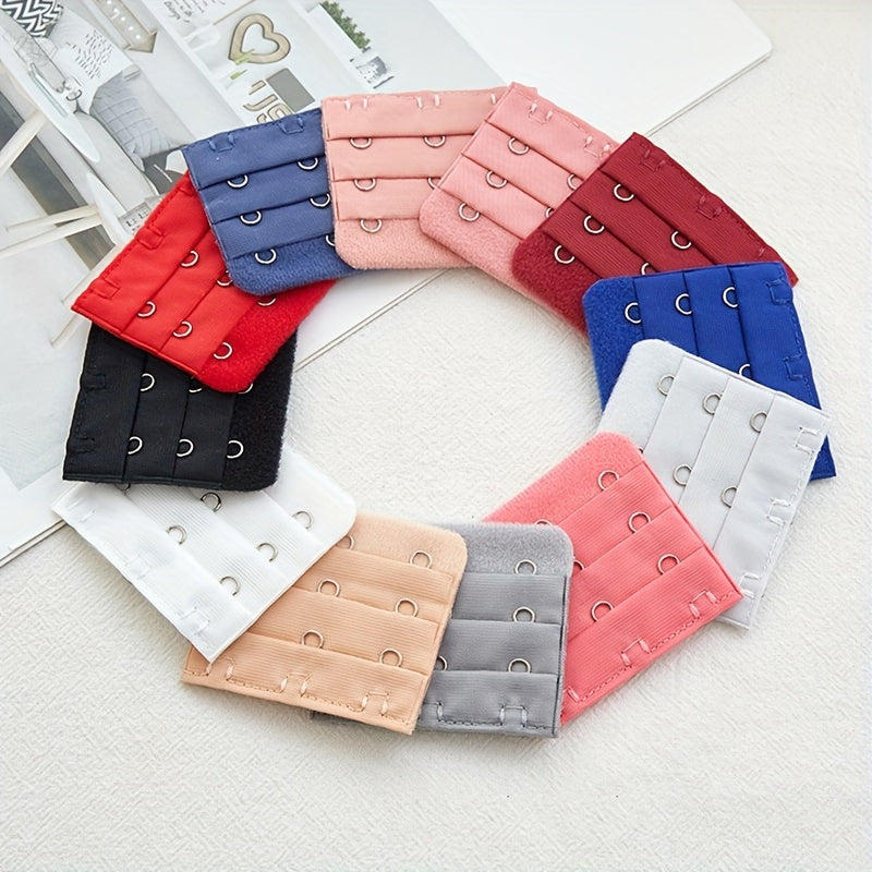 10 Pcs Adjustable Bra Strap Extenders with 3 Hooks for Women Lingerie