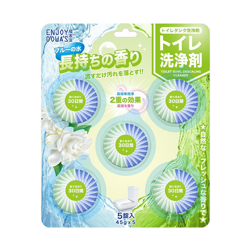 5 dona ENJOY DOUAS Gardenia hidli hojatxona tozalagichi - uzoq muddatli hidni taqdim etadi, ikki tomonlama tozalash ta'sirini beradi, keramika yuzalar uchun xavfsiz, uylar va ofislar uchun mukammal.