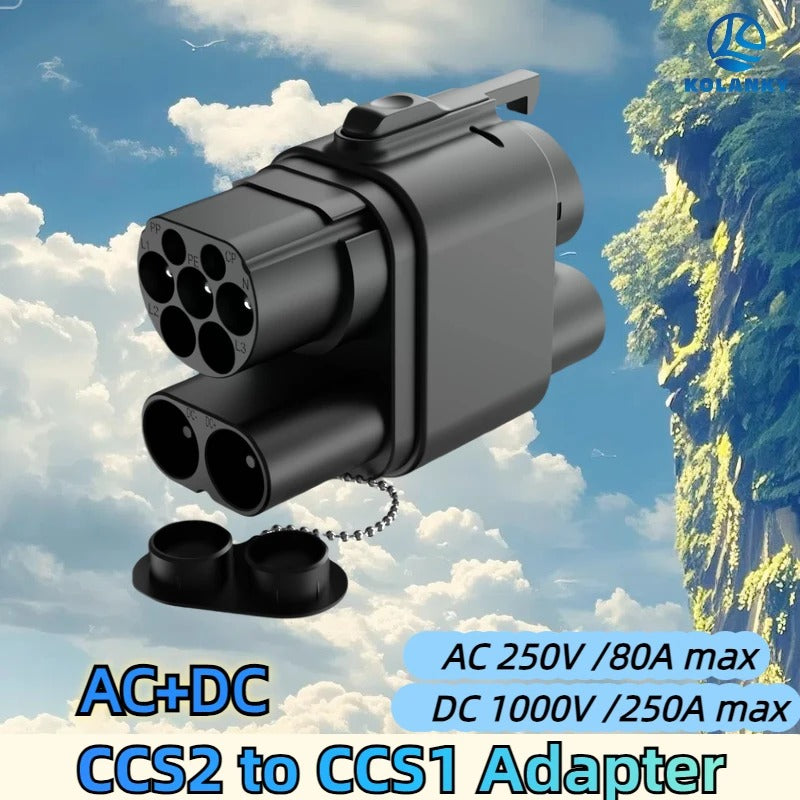 Electric Vehicle Charging Adapter CCS2 To CCS1 Fast EV Charger Converter