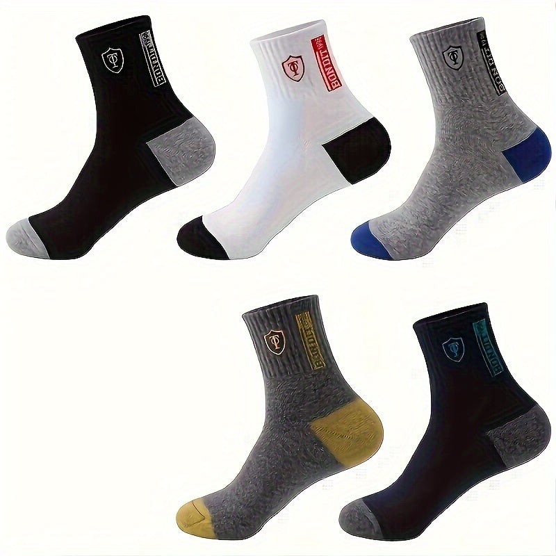 Men's 5-Pack Sailor Socks Breathable Warm Knit Polyester Spandex Fall Winter