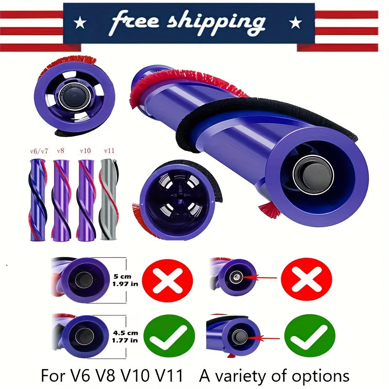 Durable Plastic Floor Attachment for V6 V8 V10 V11 Cordless Vacuums Replacement Roller Brush