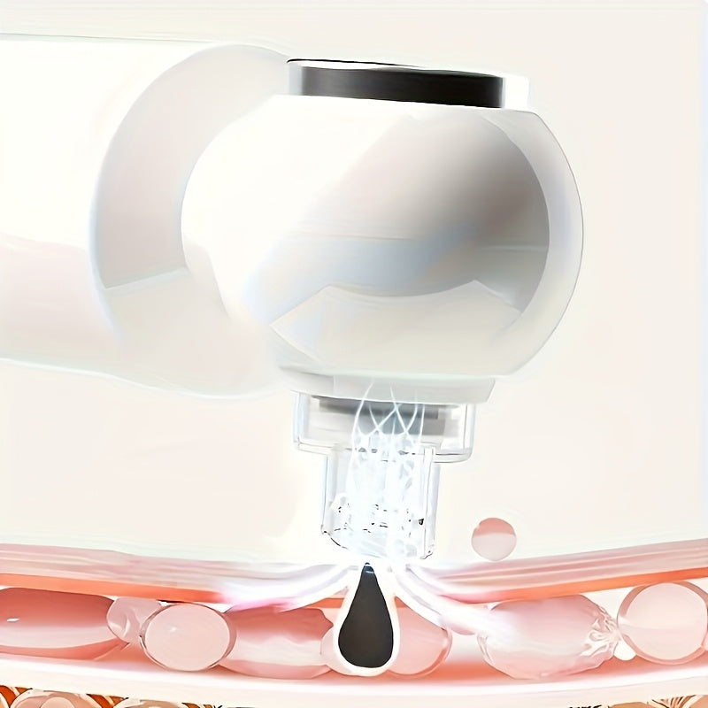 6-in-1 Электр қара нүктелерді кетіруші вакуум USB зарядкасымен, жылу компрессы, терең тазалау, қайта зарядланадиган литий батареясы