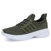 Men's Breathable Fabric Sneakers with Lace-Up Closure for All-Season Comfort
