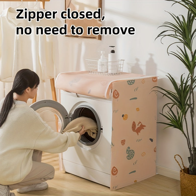 Waterproof Plastic Cover for Washing Machines with Side and Top Openings Commercial Use