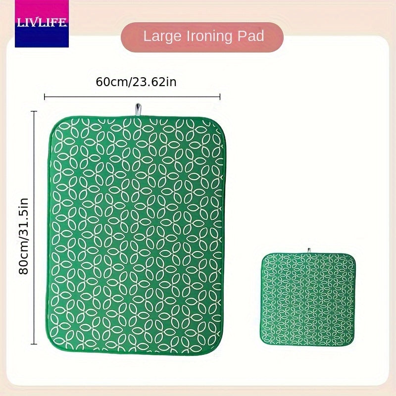 Alfombrilla de planchar plegable impermeable con aislamiento térmico para ropa de cama y ropa