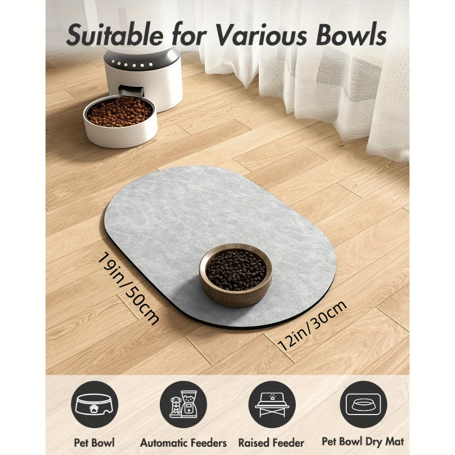 Alfombra de alimentación de diatomeas para perros antideslizante, de secado rápido, sin manchas, fácil de limpiar