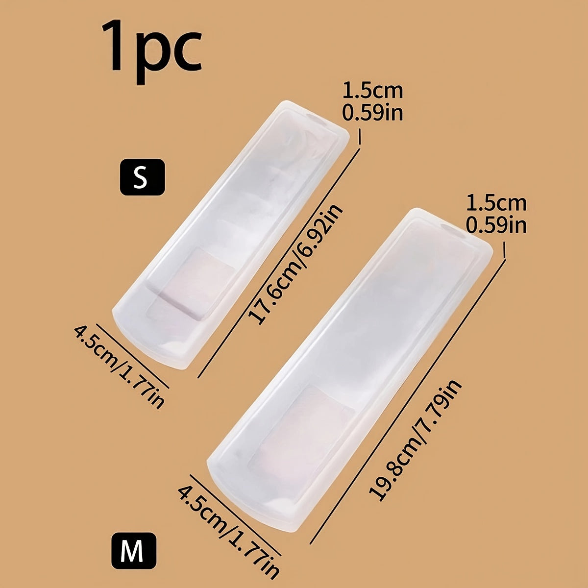 Cubierta de silicona para control remoto, a prueba de polvo y transparente para TV y aire acondicionado, tamaño pequeño y mediano