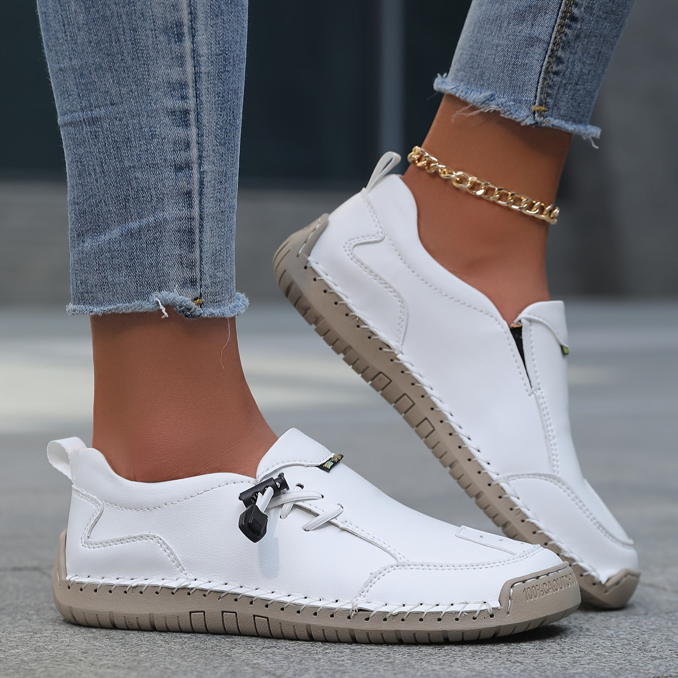 Women's Casual Low-Top Sneakers in 8 Colors Breathable PU Material