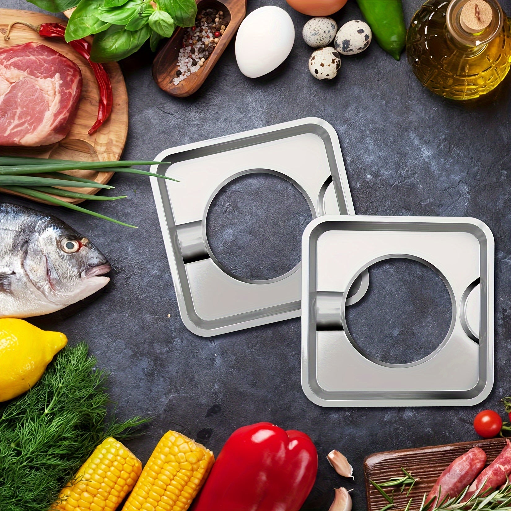 Gas stove base with square burner cover drip pan 19.48cm x 19.48cm fits WP786333 AP6011553 PS11744751