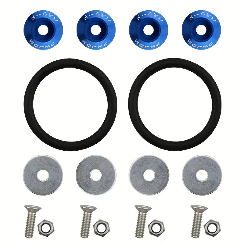 4 Pcs Aluminum Quick Release Fasteners for Car Bumpers and Fenders