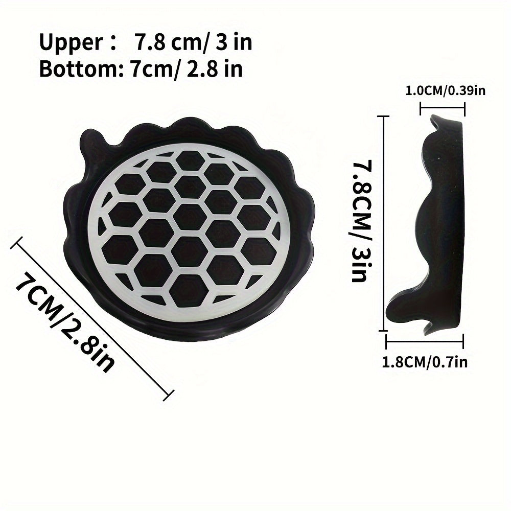 2pcs Glow-in-the-Dark Silicone Car Coasters Waterproof Non-Slip Cup Holder Inserts