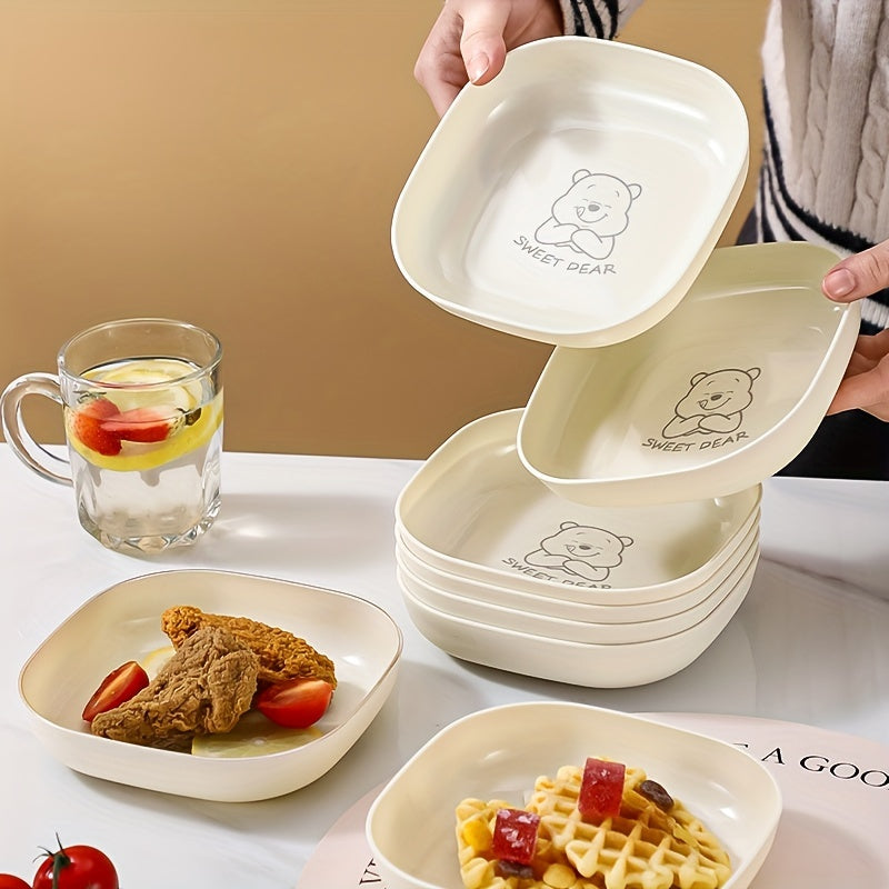 8-ta bo'laklik ovqatlanish to'plami, plitalar va plastinalar bilan oshxona va ovqatlanish uchun