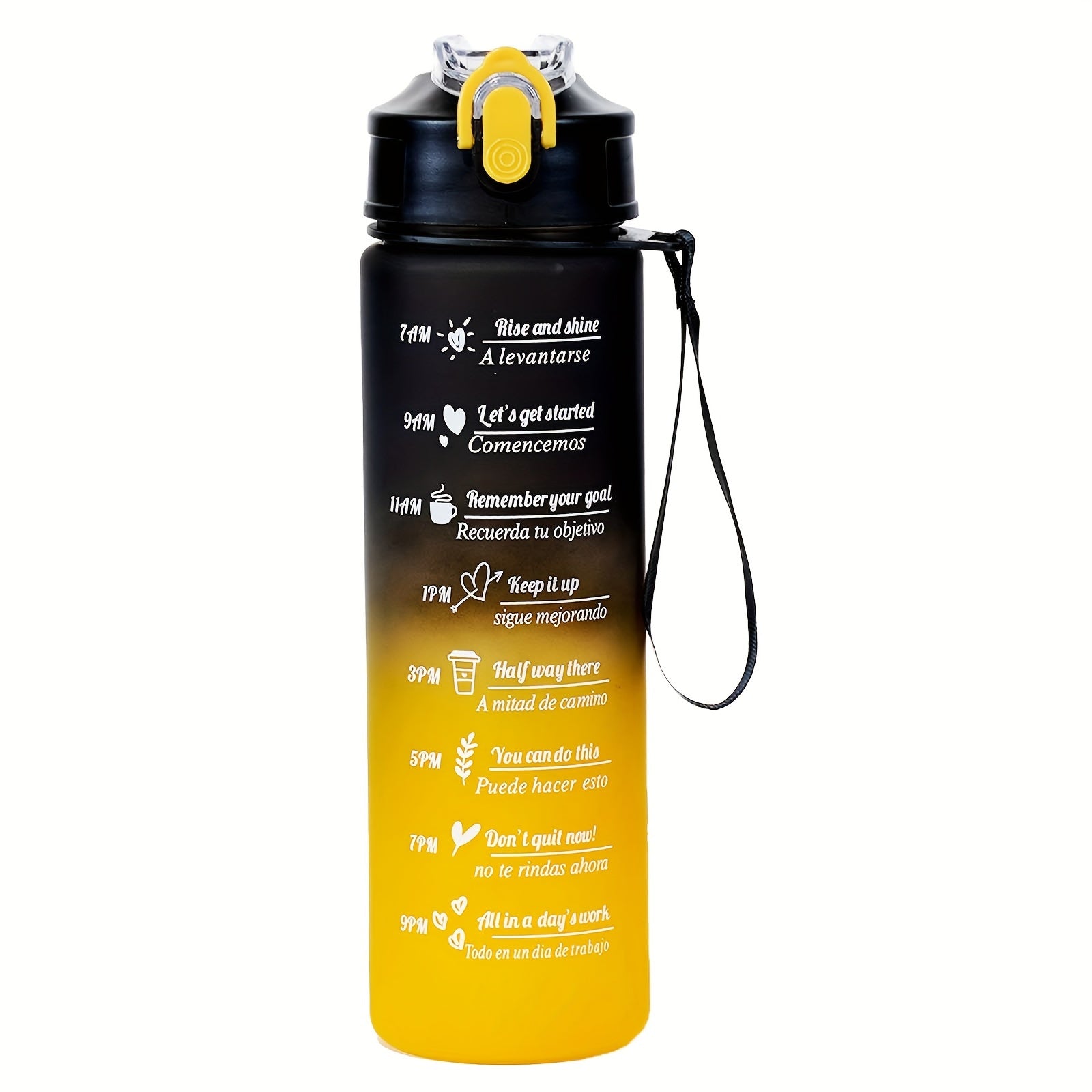 Large Capacity BPA-Free Water Bottle Leak-Proof with Carrying Handle for Travel and Outdoors