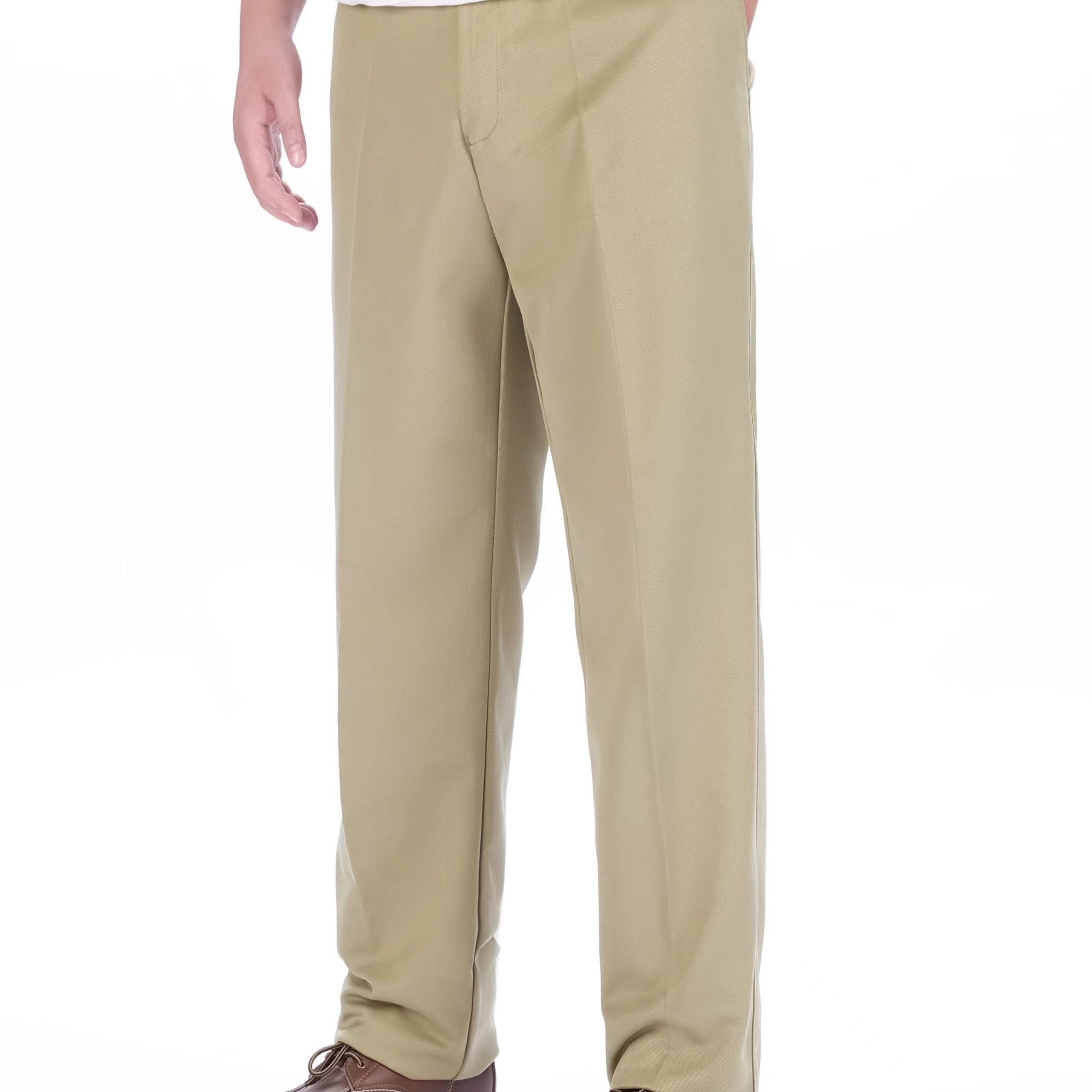 Мужские полиэстеровые брюки большого размера для повседневной работы, однотонные, размеры 0XL до 6XL