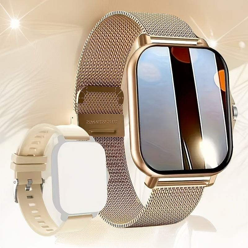 Ultra-Thin Smartwatch for Men and Women with Sports Modes Sedentary Reminders and Weather Notifications