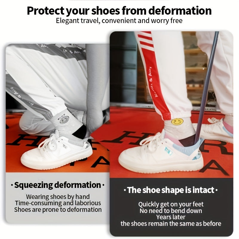 Длинная магнитная обувная лопатка из нейлона для крепления на стену, легкая для захвата, для пожилых и детей