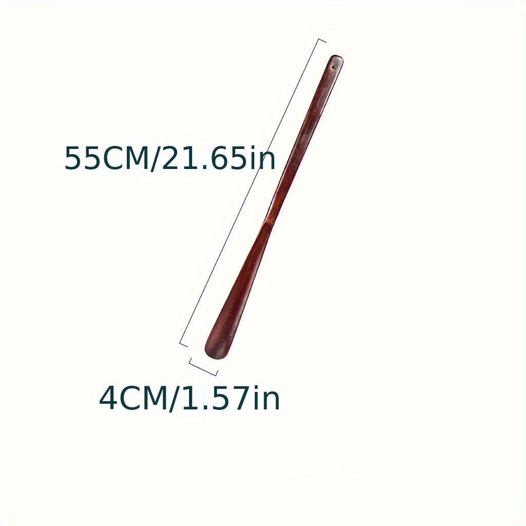 Extra Long Wooden Shoe Horn for Elderly and Pregnant Women Non-Slip Grip