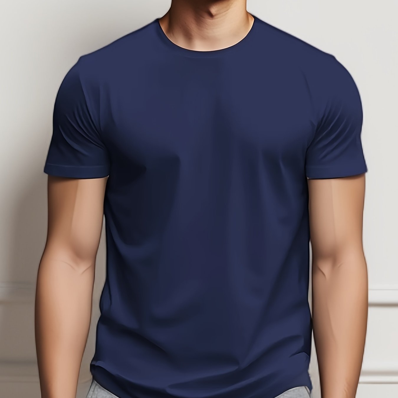 Men's Casual Short Sleeve Crew Neck T-Shirt Polyester Elastane Summer Comfortable Cartoon Design