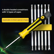 12-In-1 Precision Screwdriver Kit for Smartphones and Tablets Orange Carbon Steel