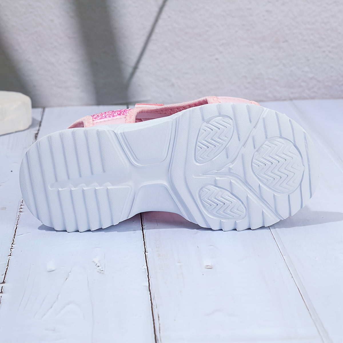 Девочки открытые сандалии на пляж, повседневные, стильные, из искусственной кожи, противоскользящие