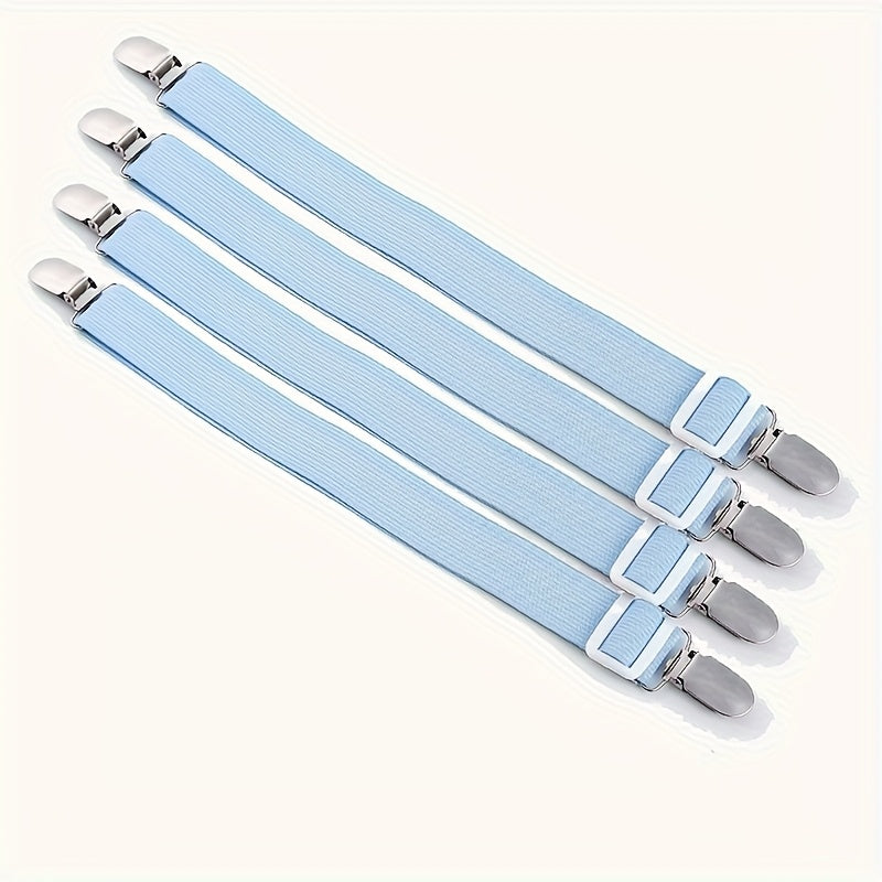 Adjustable Bed Sheet Grippers Set of 4 Non-Slip Clips for Mattresses and Sofas