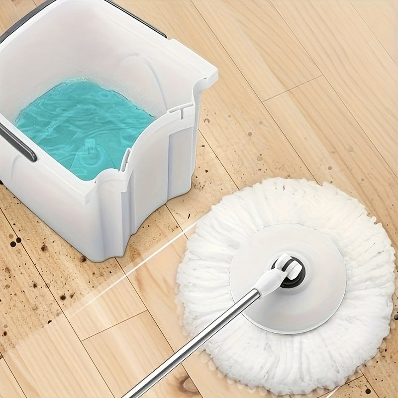Home Mop and Bucket Set with Rotatable Mop and Double Floor Cleaning System