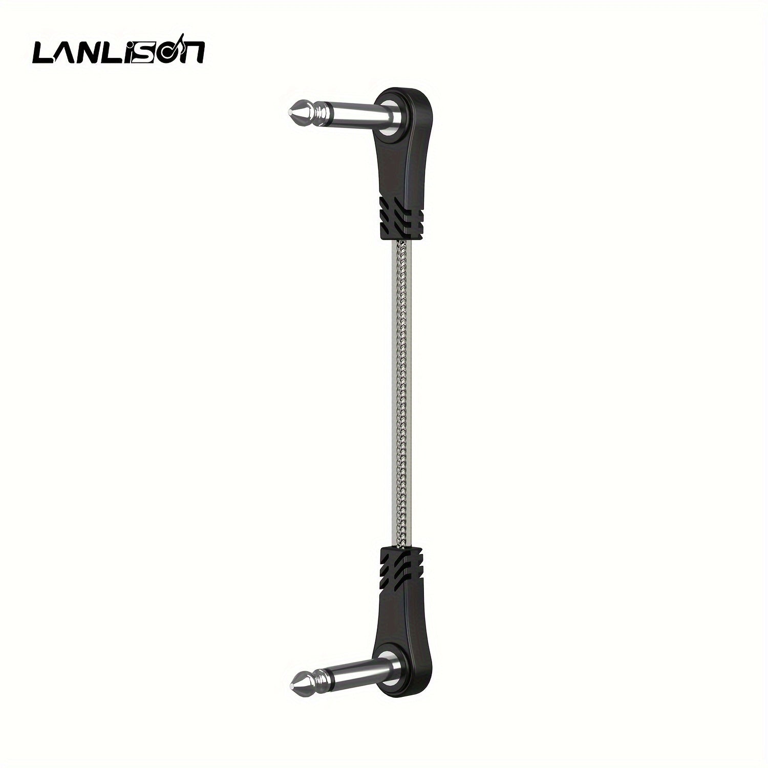 6 Inch 6.35mm Patch Cables for Guitar Pedals Black 5 Pack