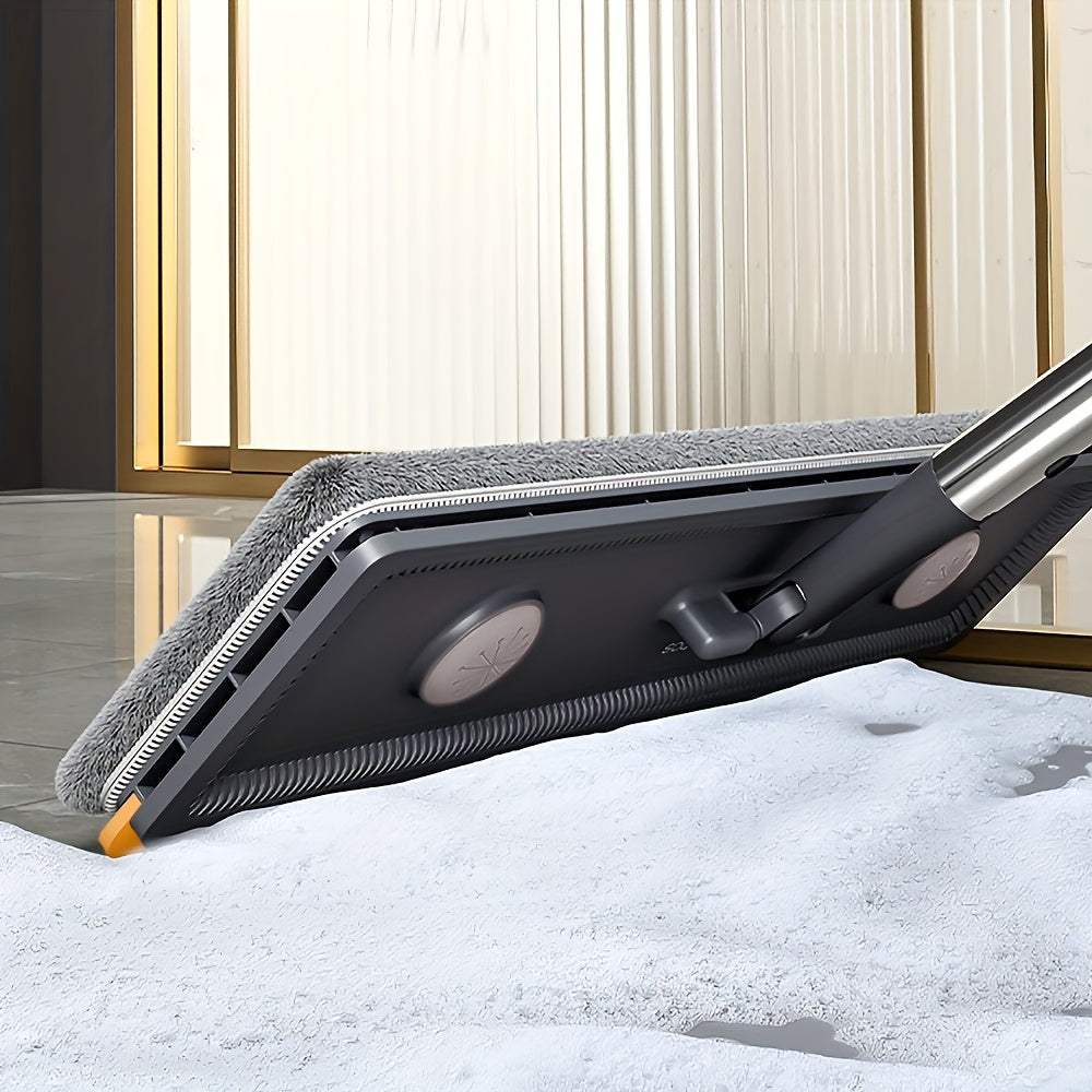 Microfiber Flat Mop Set with Extendable Handle and Washable Pads for Living Room Cleaning