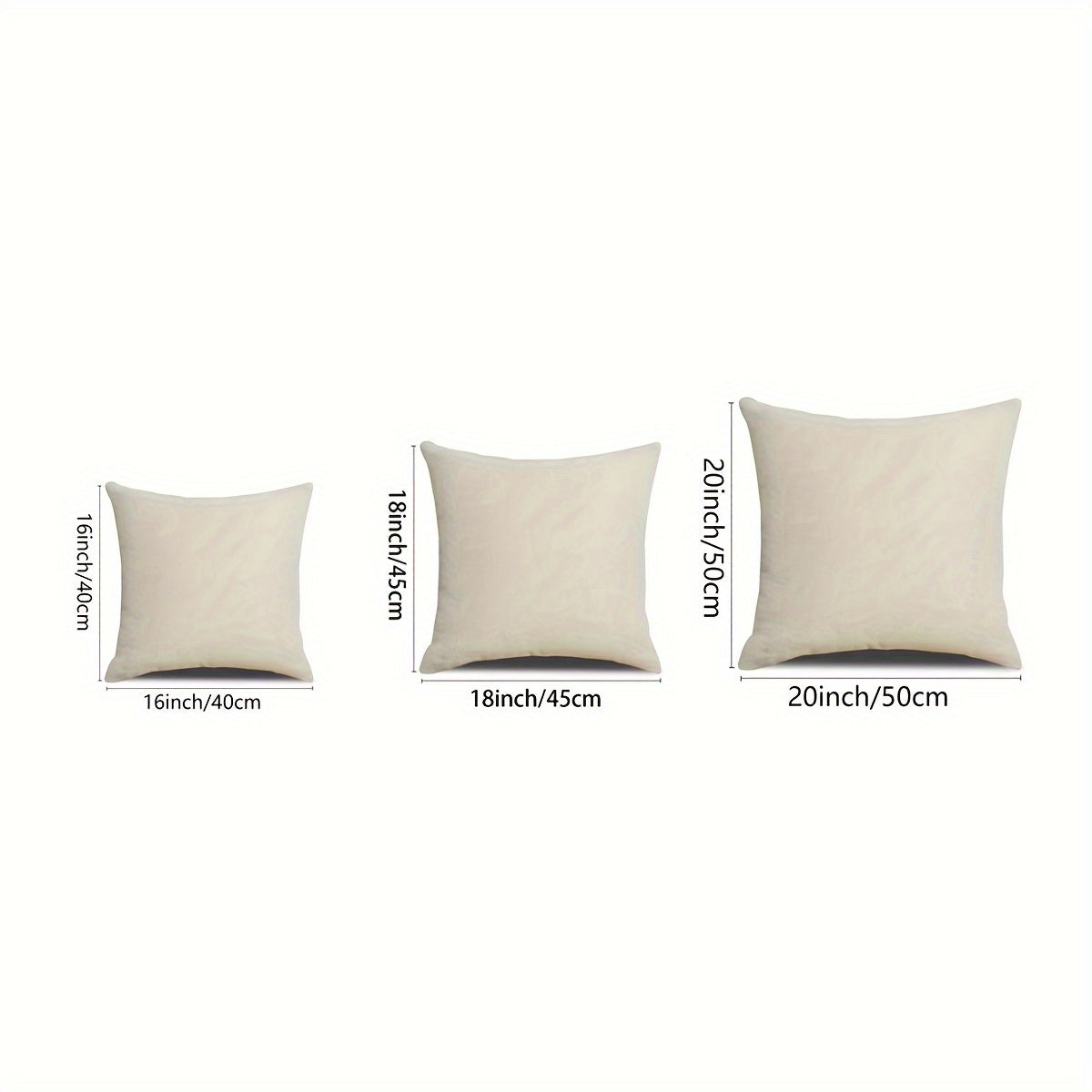 Beige Linen Farmhouse Decorative Euro Pillow Cover for Indoor Outdoor Home Decor