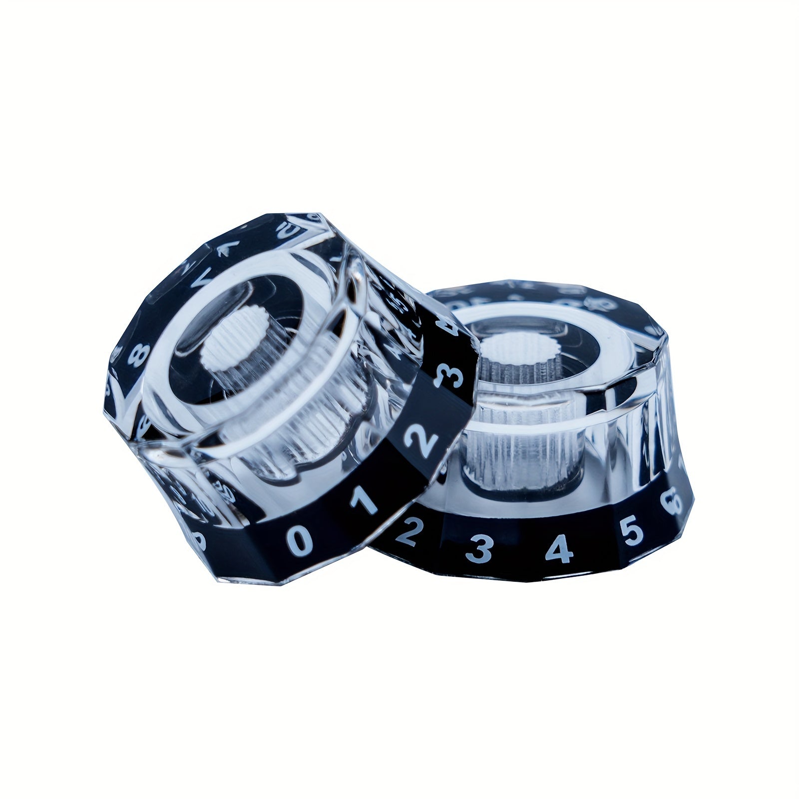 2/4 шт. ручек для гитары с двенадцатигранным геометрическим дизайном для регулировки громкости и тембра, черный, синий, светло-коричневый