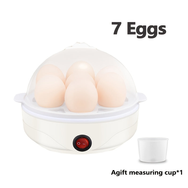 Elektrik tuxum pishiruvchi, oziq-ovqatni bug'lash imkoniyatiga ega va ikki qavatli, o'lchov stakaniga ega, yumshoq, o'rtacha yoki qattiq qaynatilgan tuxum, poached tuxum va omlet tayyorlash uchun variantlar bilan 14 tagacha tuxumni ushlab turadi,