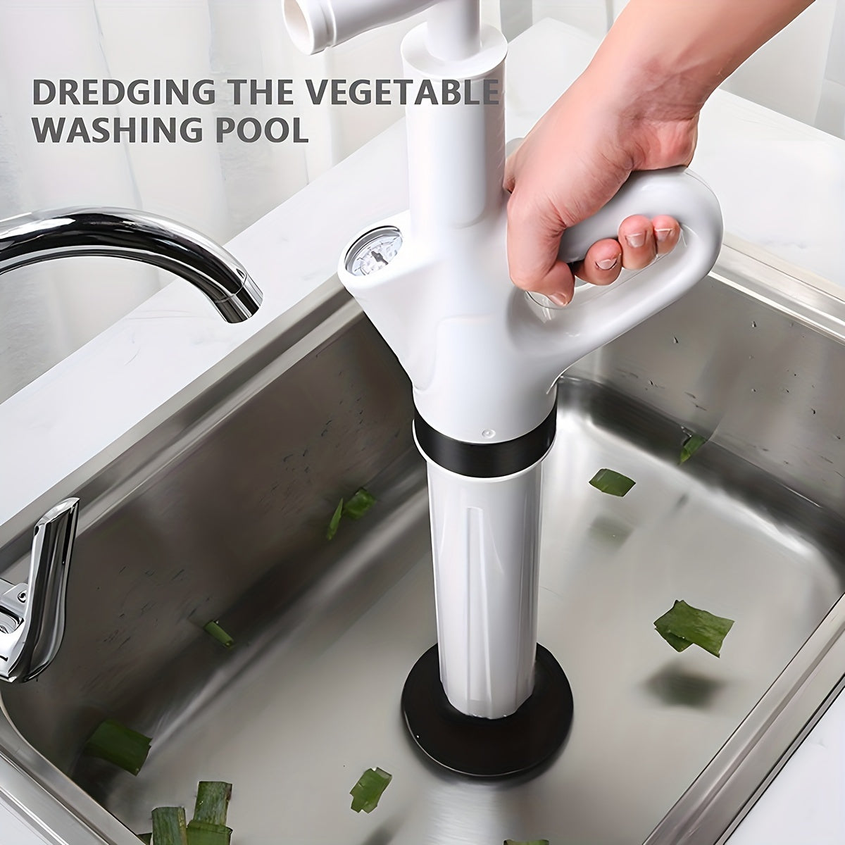 Пистолет-джет для прочистки пластиковых труб тяжелого типа, не требует электроэнергии, устраняет засоры в раковинах и напольных стоках в ванной