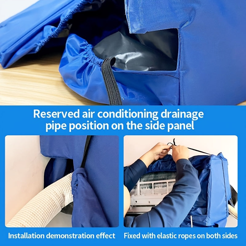 Thickened Air Conditioner Cleaning Hood with Water Collection Bag Universal Size 1.5P No Electricity