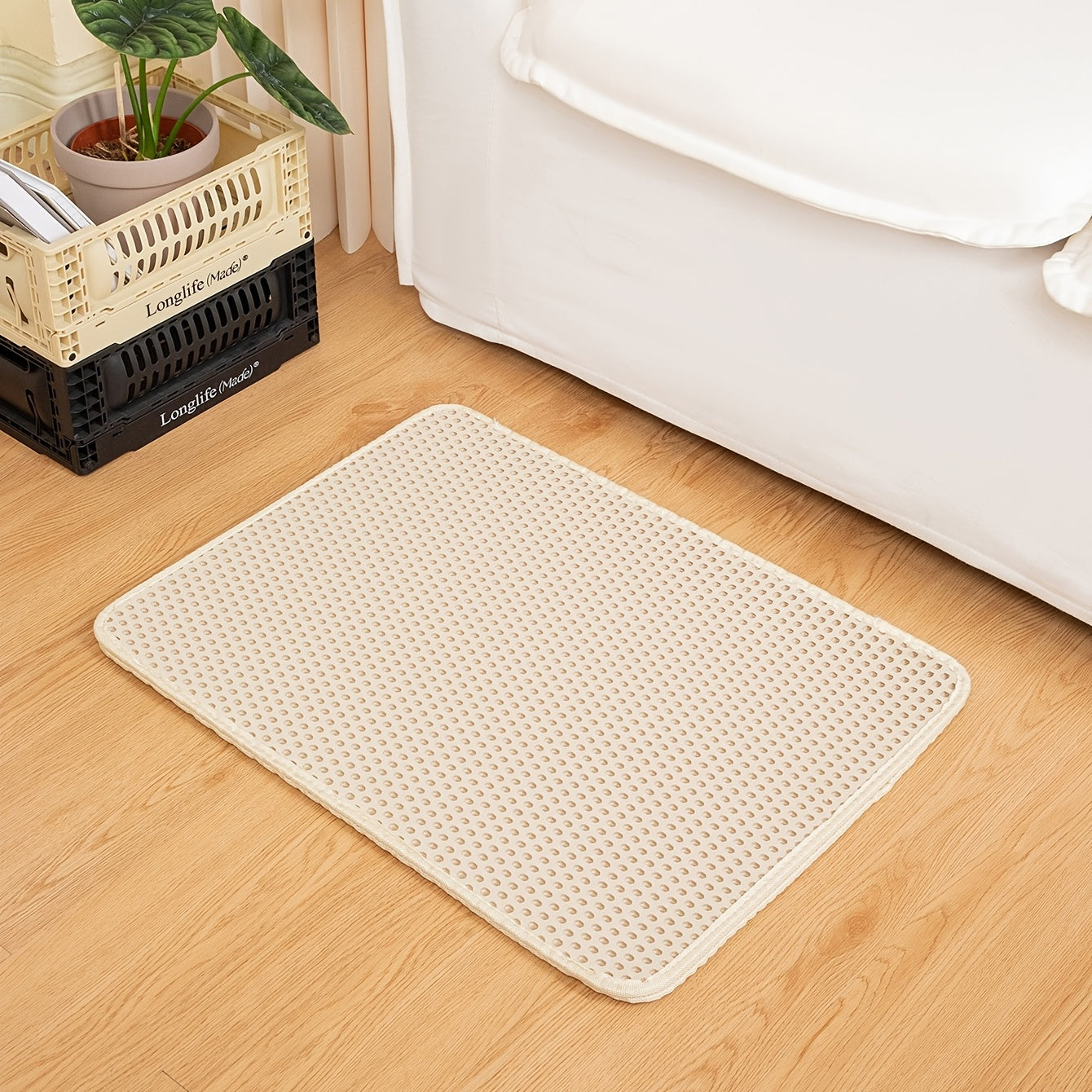Double Layer Honeycomb Cat Litter Mat Waterproof Washable Reusable Indoor