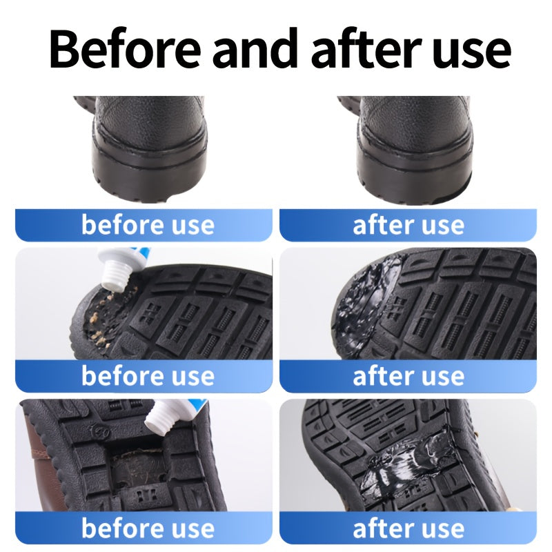 Adhesivo impermeable para reparación de calzado para suelas de goma agrietadas negro 1 botella
