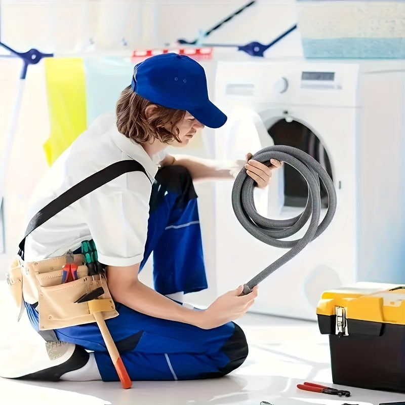 Moslashuvchan ko‘p diametrli drenaj shlangi, kir yuvish mashinasi va idish yuvish mashinasi uchun, qalin va cho‘ziladigan