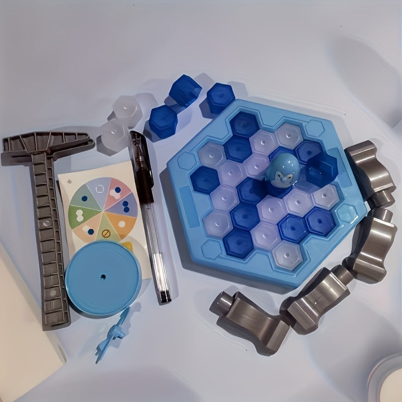 Interaktiv Pingvin Muzni Olib Tashlash O'yini - Bolalar uchun Urish va Bo'shatish Xususiyatlariga ega Devor Taxtasi O'yinchoq, Ko'k Rangda