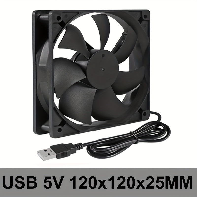 120mm USB Brushless Cooling Fan for 3D Printer PC Computer Case 7 Blades