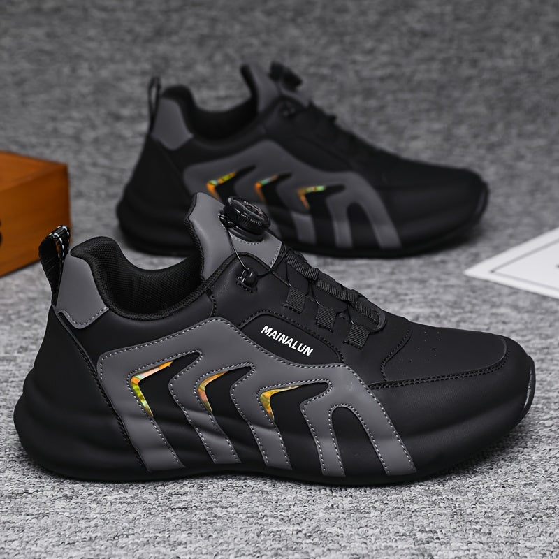 Men's Slip-On Sneakers Black Breathable Lightweight Casual All-Season Large Sizes