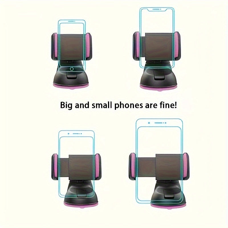 Soporte universal para coche para teléfono, rotación de 360°, fuerte succión, compatible con smartphones