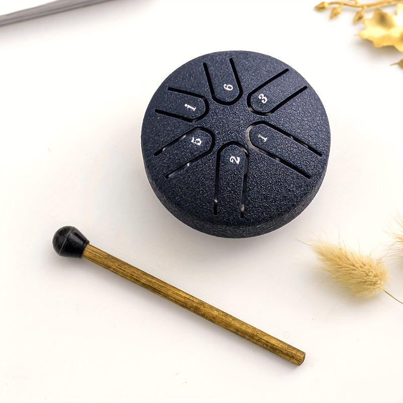 7.62cm Mini Ethereal Drum for Meditation Yoga and Education in Black Green Purple Navy and Gold