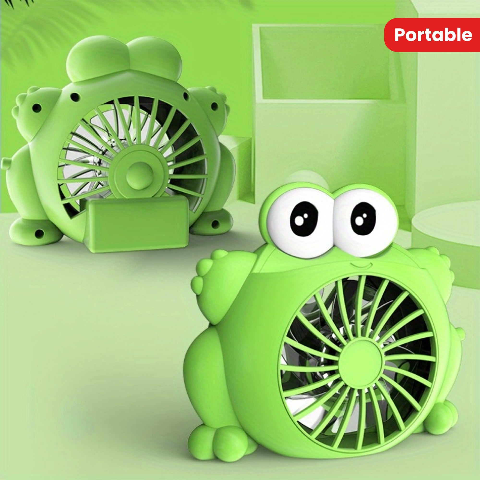 Portable USB Rechargeable Cartoon Fan for Students and Travelers