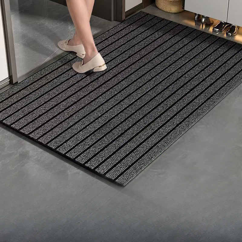 Gray Striped Door Mat Waterproof Anti-Slip Dust-Removing Outdoor Rug